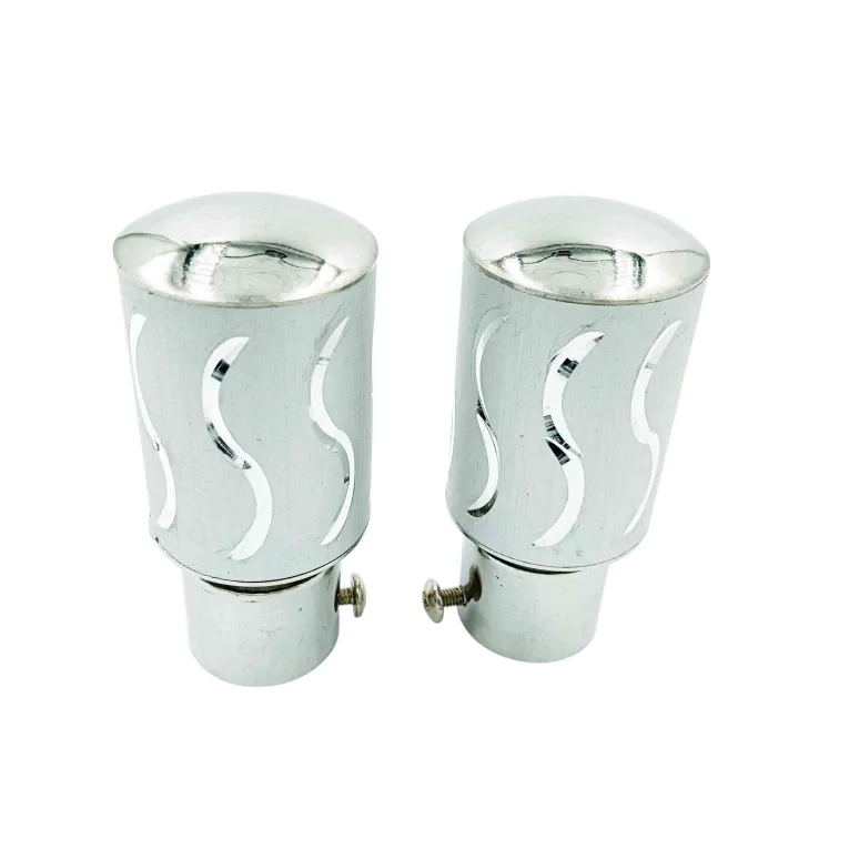Steel Curtain bracket silver with s design (pack of 2pc bracket only)(1077)