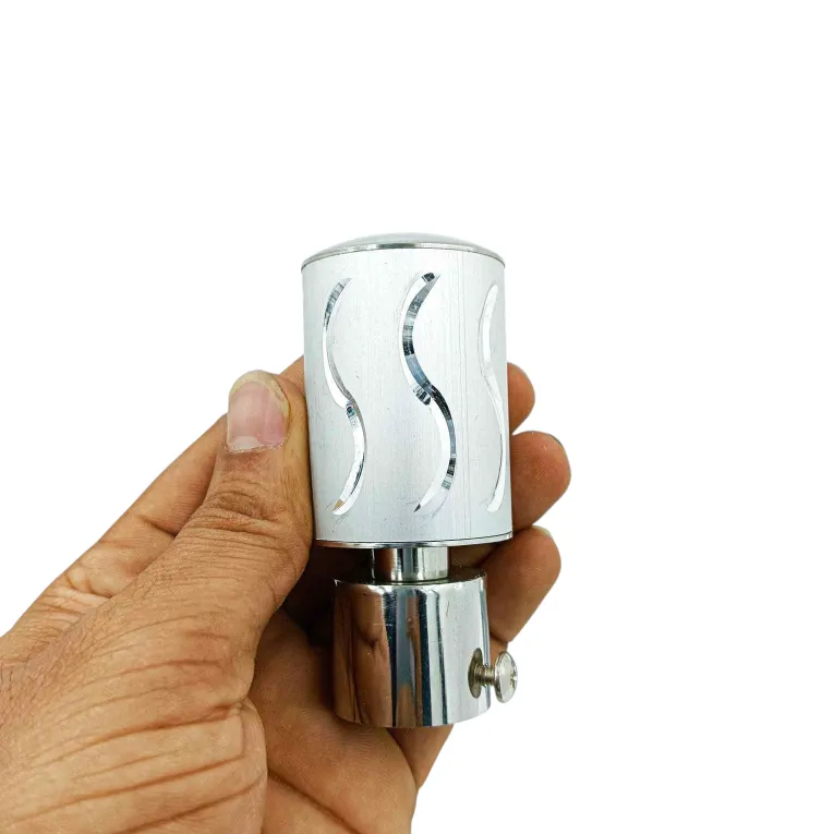 Steel Curtain bracket silver with s design (pack of 2pc bracket only)(1077)