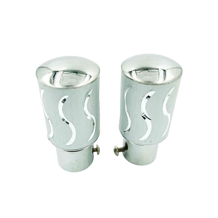 Steel Curtain bracket silver with s design (pack of 2pc bracket only)(1077)