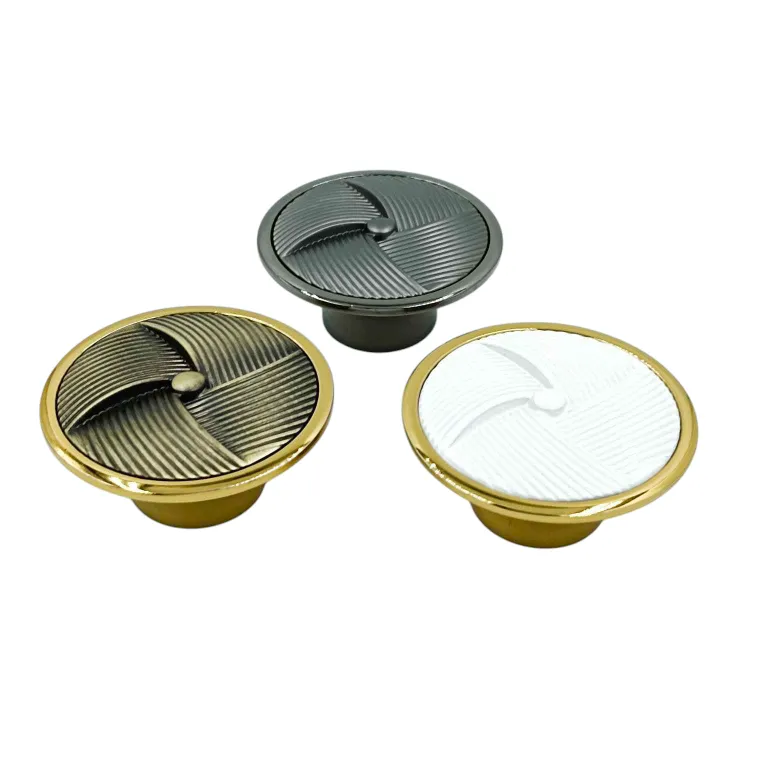 Fancy Drawer knob round 2 inch DK207 Antique/gold,Black,Gold/white finish (1079)