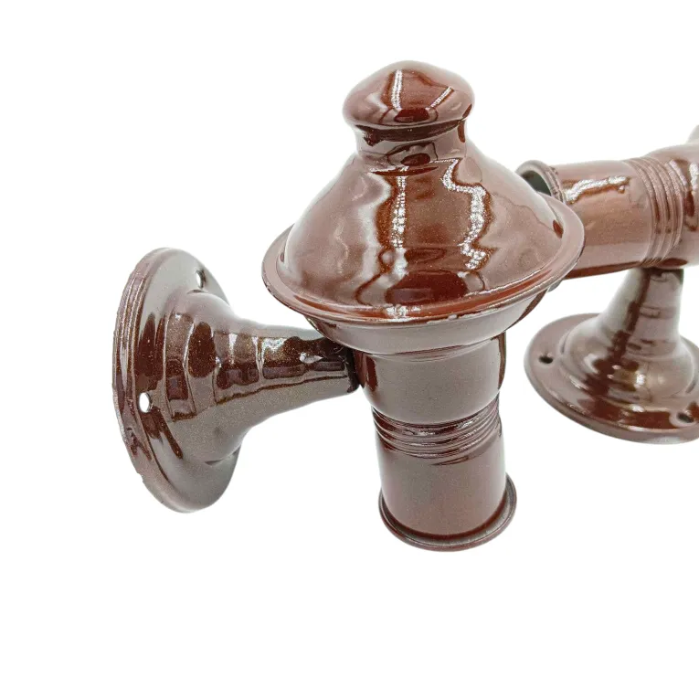 M S Curtain Bracket Brown (Set of 2pcs ) for 25mm pipe End Brackets (1069)