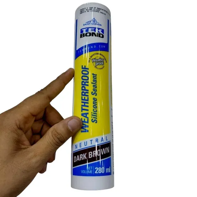 Silicone Sealant Dark Brown – Tek Bond by Saint Gobain Weatherproof 400gm (280ml) Gap Filling (2846)
