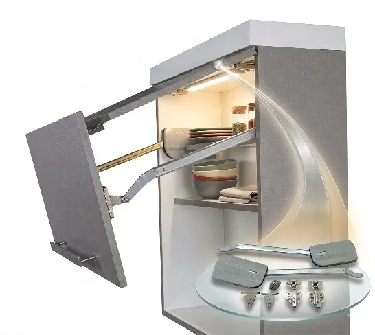 Bi-fold liftup system soft close double door lift up for kitchen cabinet doors 5 years warrenty  (1181)