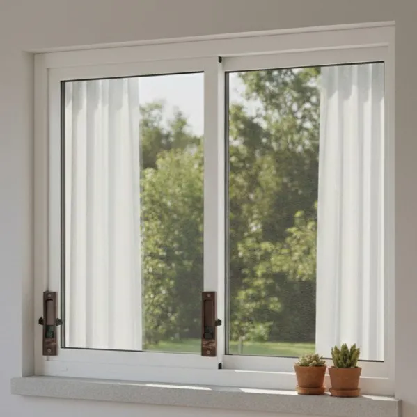 Starlock Aluminium Sliding Window Concealed Lock | set of 2 Pcs (left and right) | Brown Powder Coated 4" (1387)