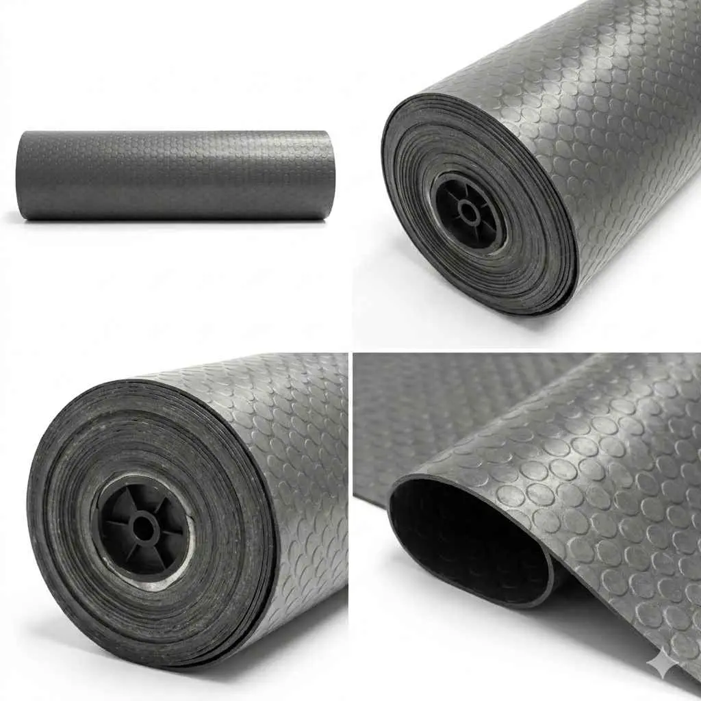 Anti Slip Rubber Matt for Kitchen Tandem, Drawer baskets etc | Round Bump Dots (500mm width) (1 Meter length) (1678)