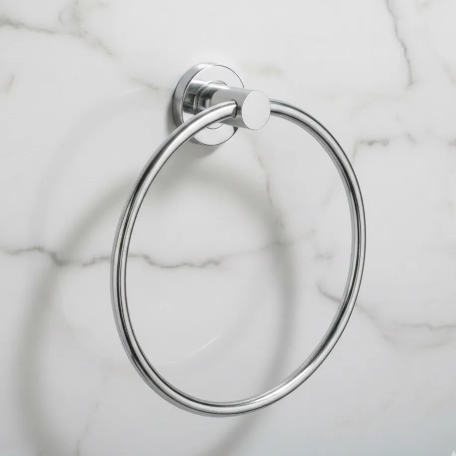 Towel Ring Round Stainless steel 6mm Solid Rod Heavy Towel Hanger (1192)