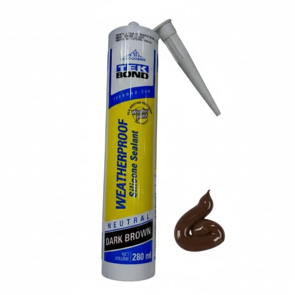 Silicone Sealant Dark Brown – Tek Bond by Saint Gobain Weatherproof 400gm (280ml) Gap Filling (2846)