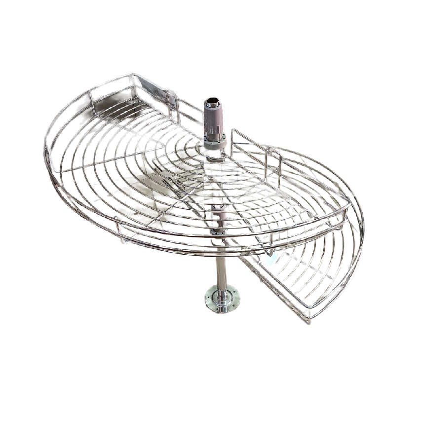 Godrej D Tray corner wire Basket Stainless Steel, 650mm diameter Modular Kitchen Cabinets (1730)