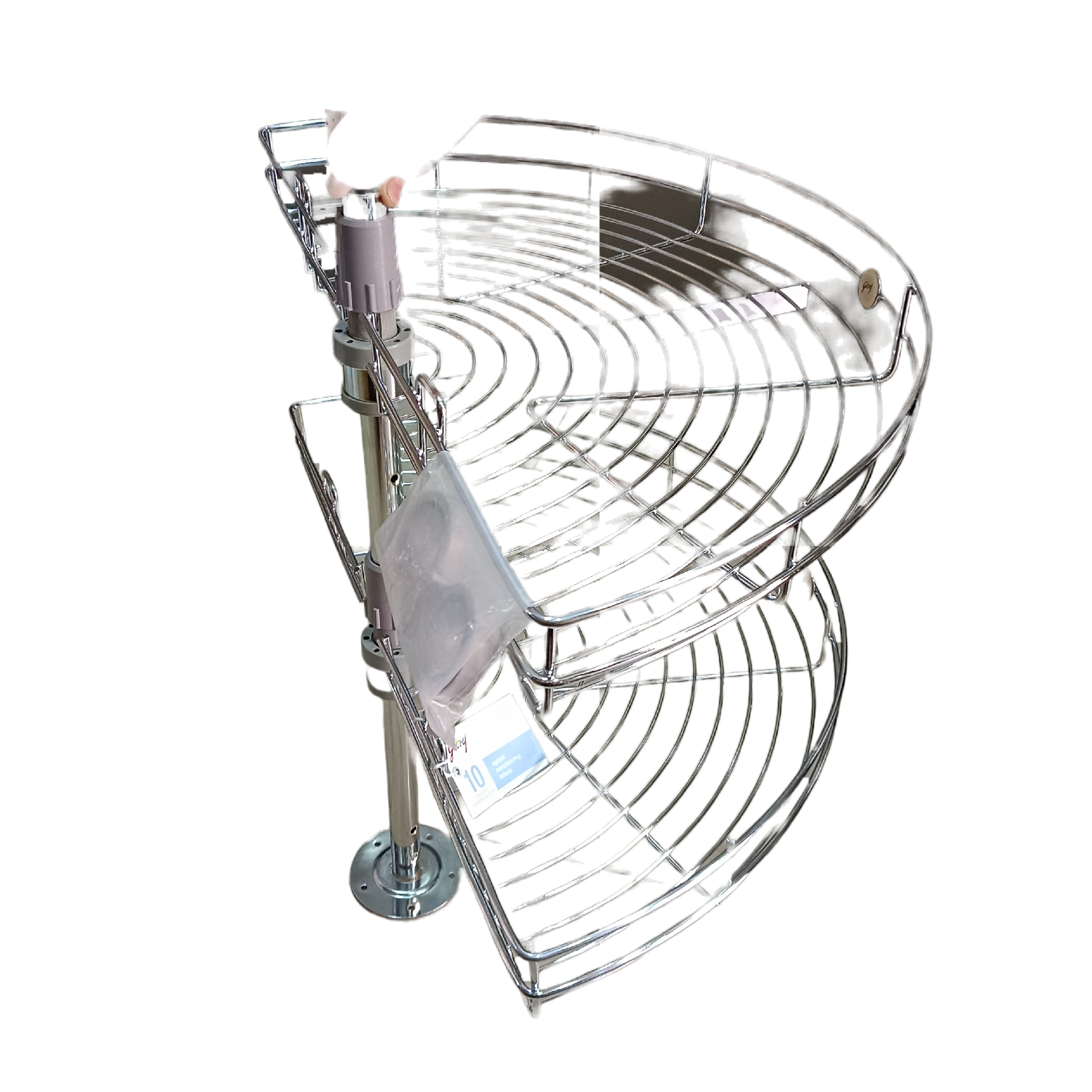 Godrej D Tray corner wire Basket Stainless Steel, 650mm diameter Modular Kitchen Cabinets (1730)