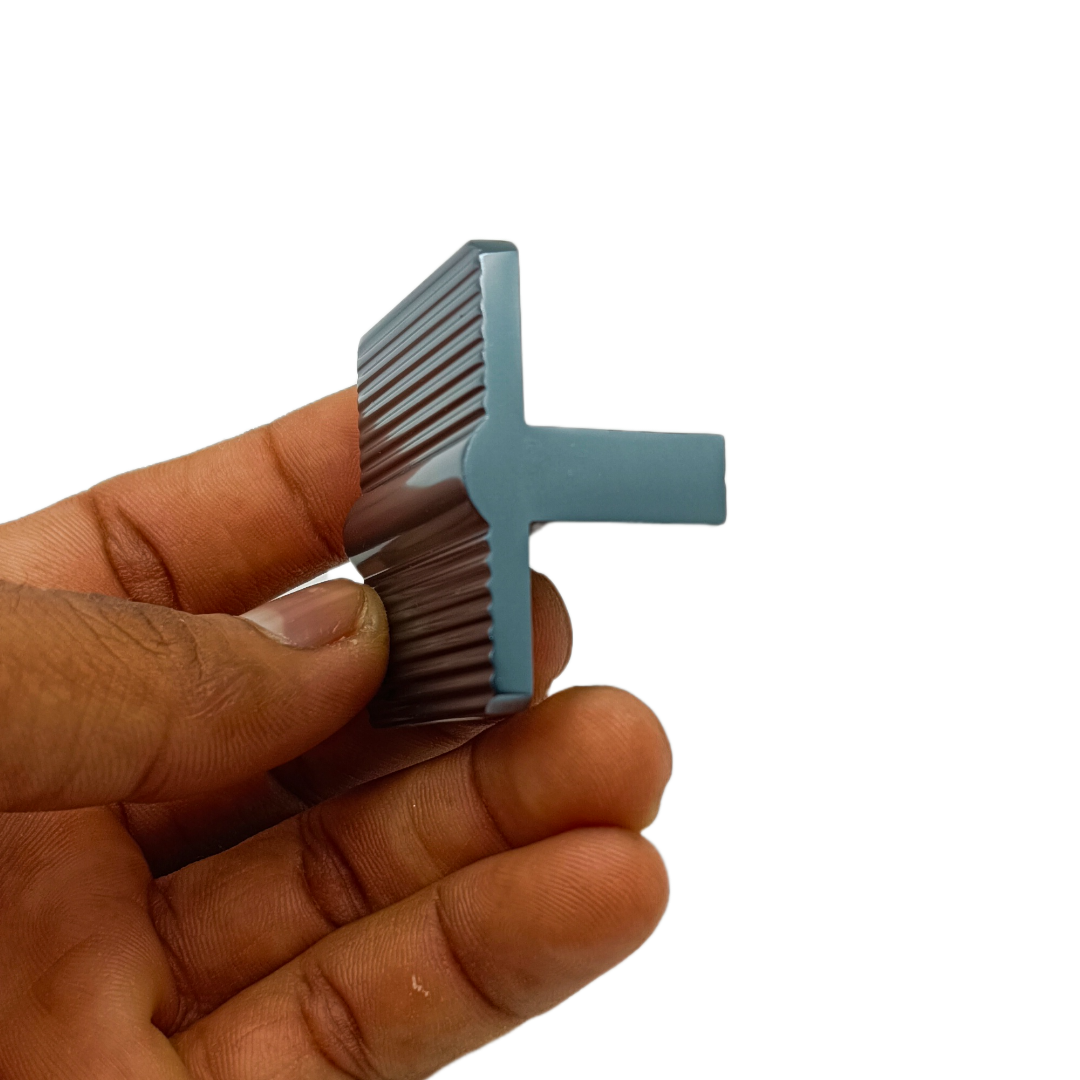 Drawer knob cabinet knob square grey glossy finish 1.5" 006 (1870)