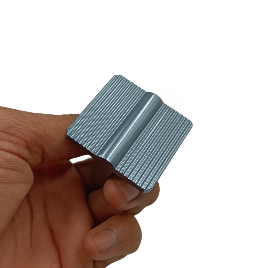 Drawer knob cabinet knob square grey glossy finish 1.5" 006 (1870)