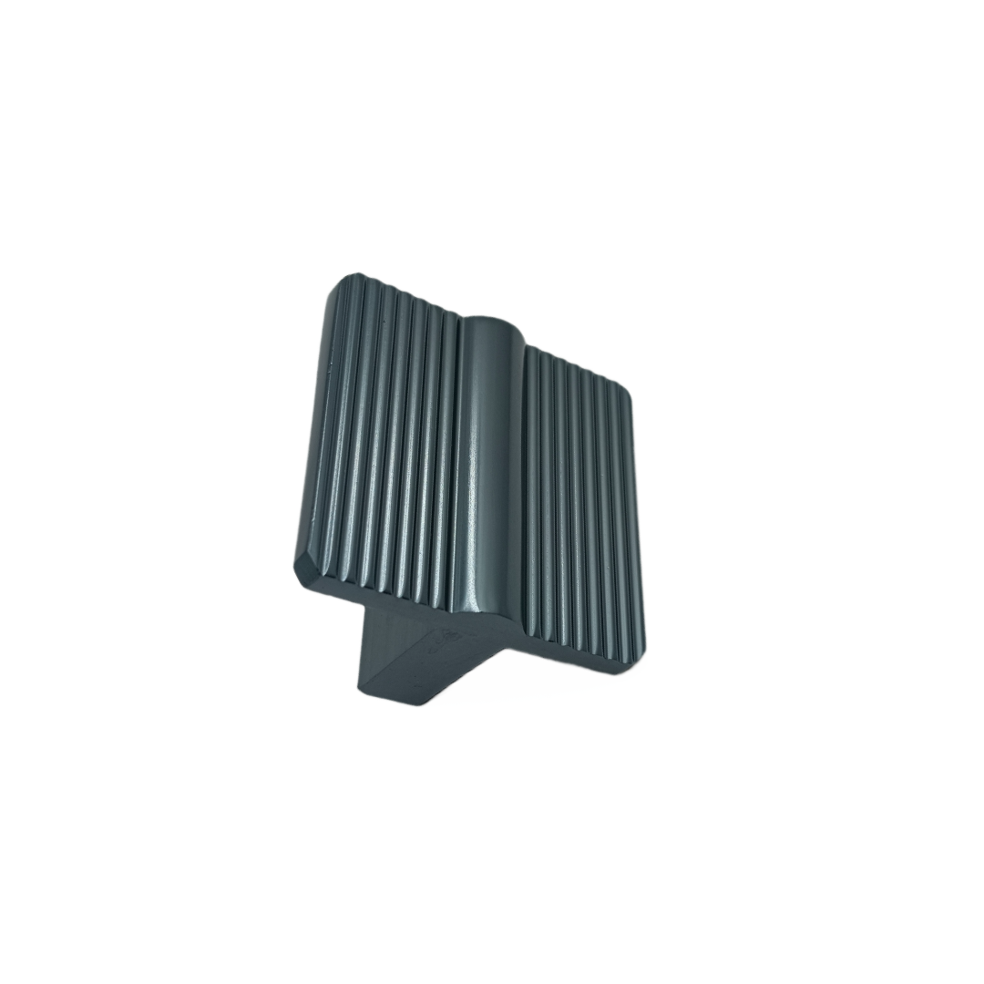 Drawer knob cabinet knob square grey glossy finish 1.5" 006 (1870)