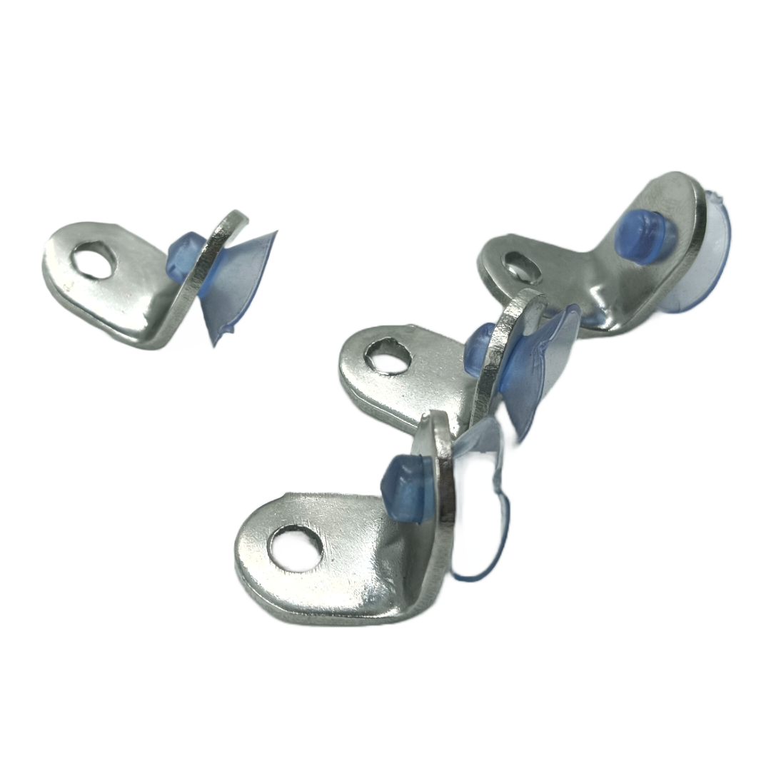 Steel Shelf bat Support L-shaped Shelf Fixing Bracket with vaccum bush single screw (1902)