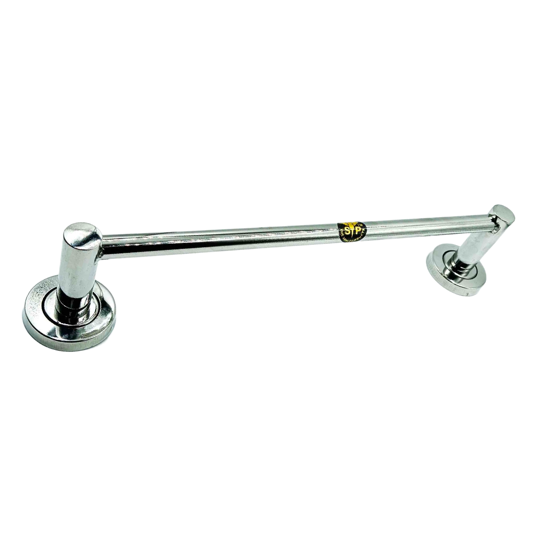 Towel rod stainless steel with concealed screw cap 12",18",24",30",36" 12mm rod dia (2009)