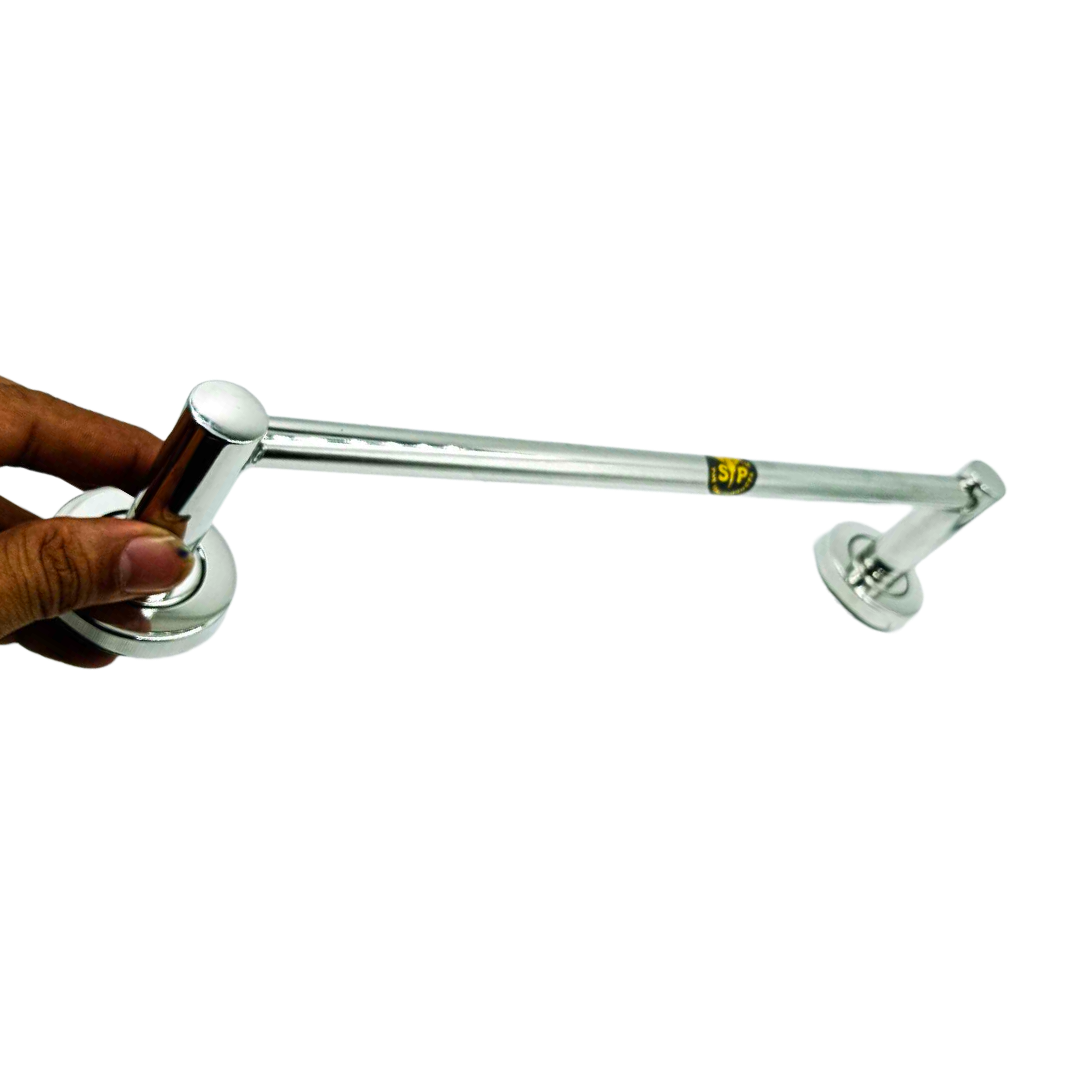 Towel rod stainless steel with concealed screw cap 12",18",24",30",36" 12mm rod dia (2009)
