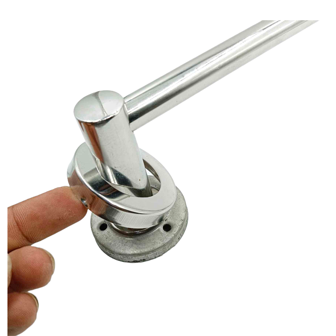 Towel rod stainless steel with concealed screw cap 12",18",24",30",36" 12mm rod dia (2009)