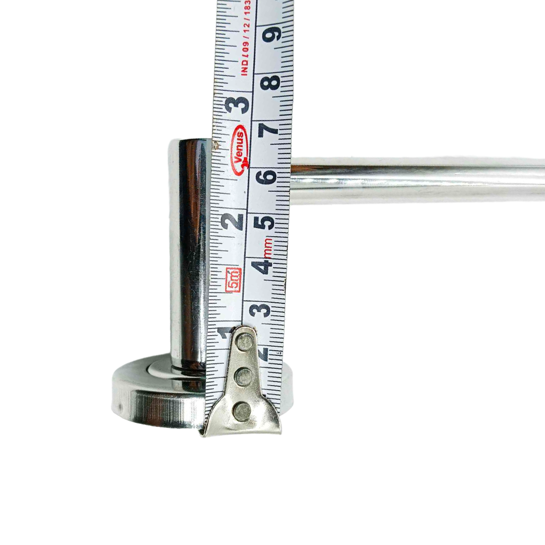Towel rod stainless steel with concealed screw cap 12",18",24",30",36" 12mm rod dia (2009)