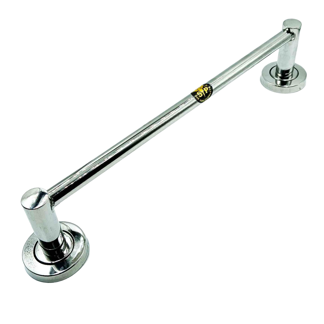 Towel rod stainless steel with concealed screw cap 12",18",24",30",36" 12mm rod dia (2009)