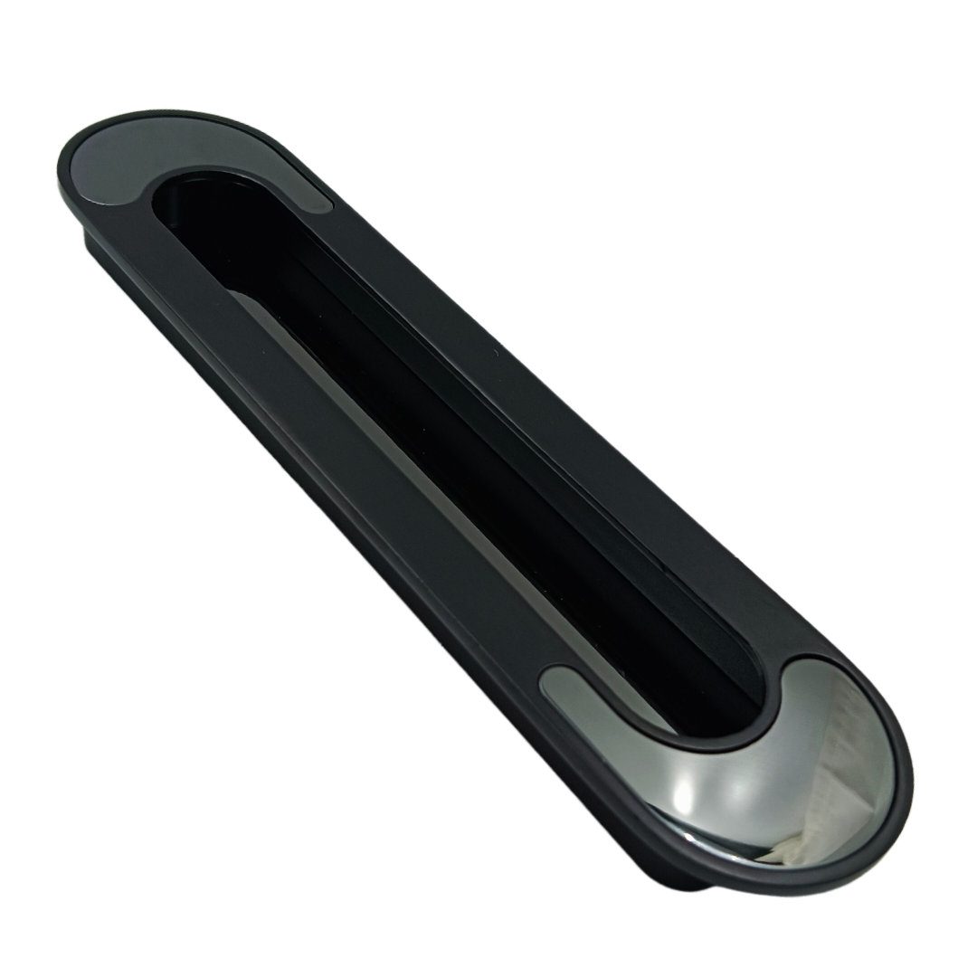 Concealed handle black sliding wardrobe door handle 4",8",10" 1383 (2041)