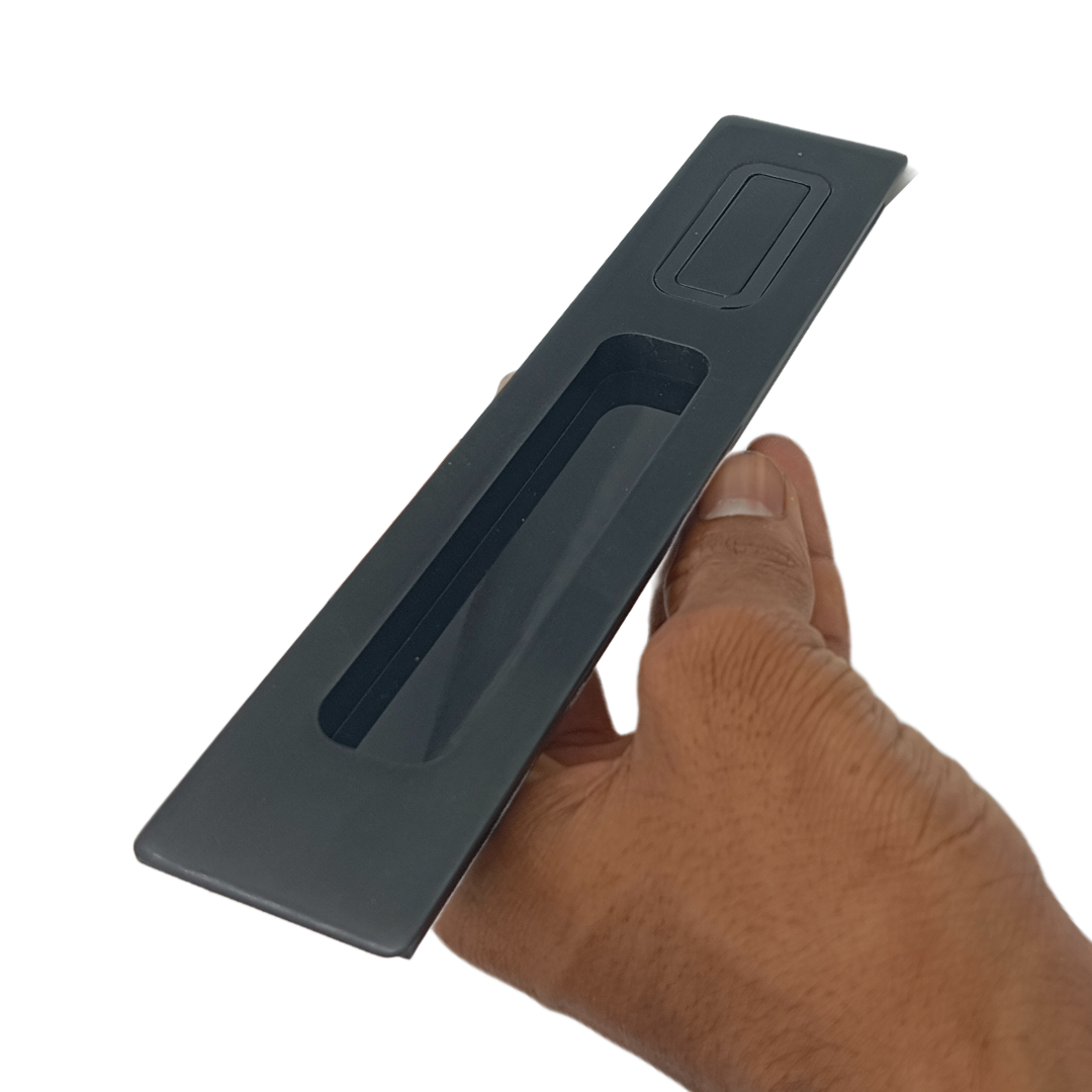 Concealed handle Black sliding wardrobe door handle coral plum 8",12" (2288)