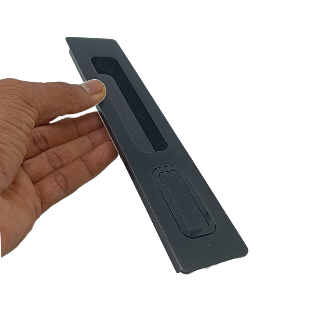 Concealed handle Black sliding wardrobe door handle coral plum 8",12" (2288)