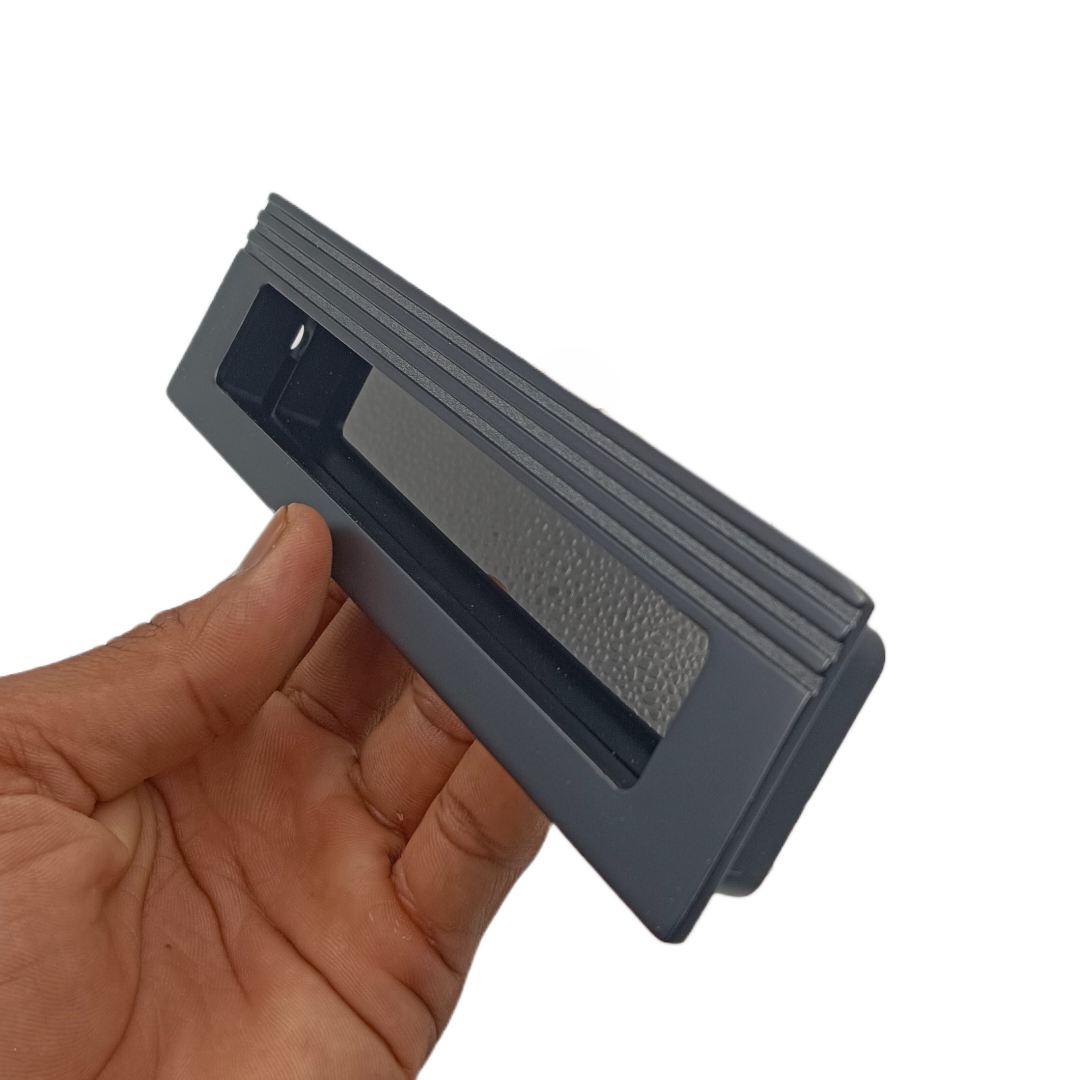 Concealed handle black sliding wardrobe door handle frame plum 8",10",12" (2284)