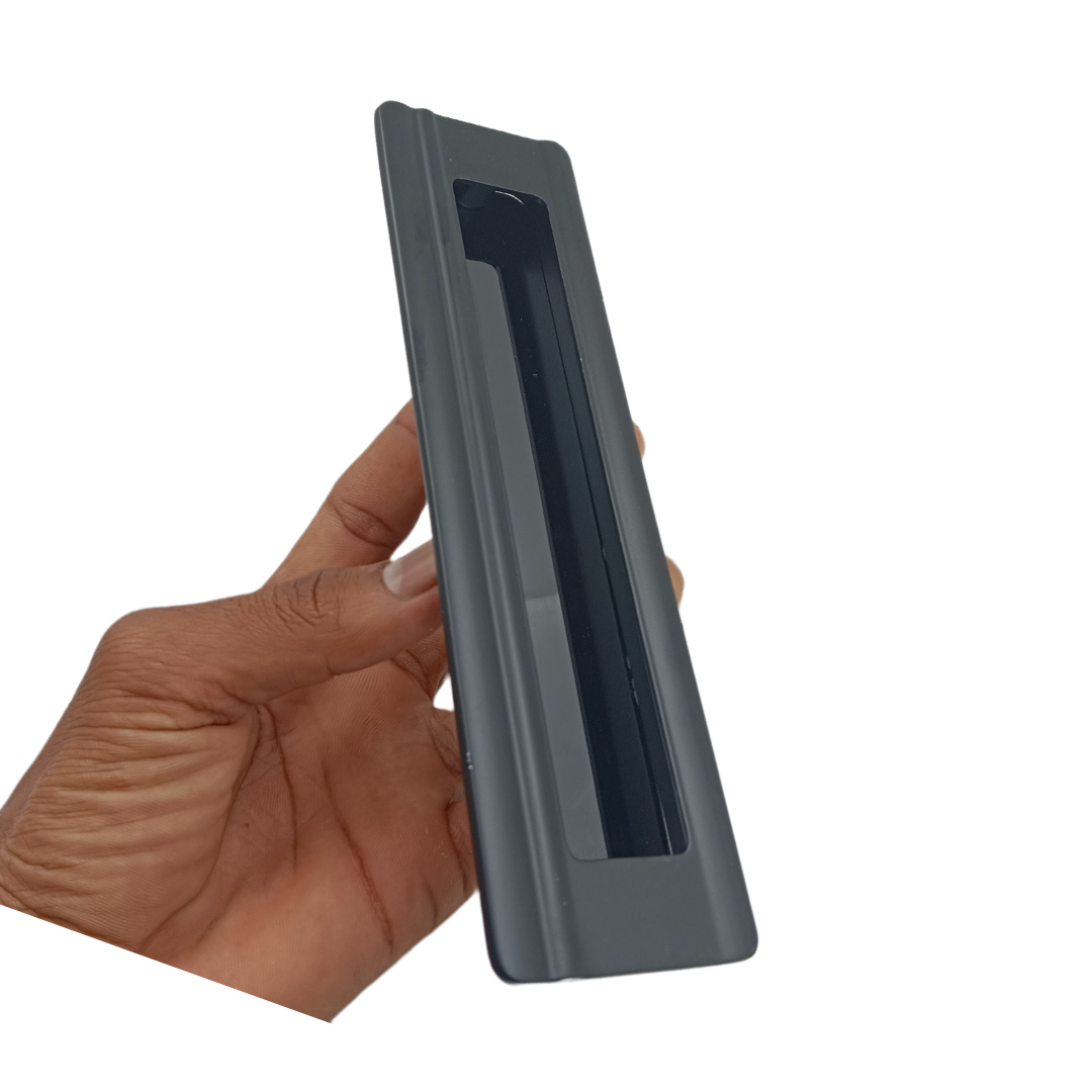 Concealed handle black sliding wardrobe door handle arist plum 8",10",12" (2224)