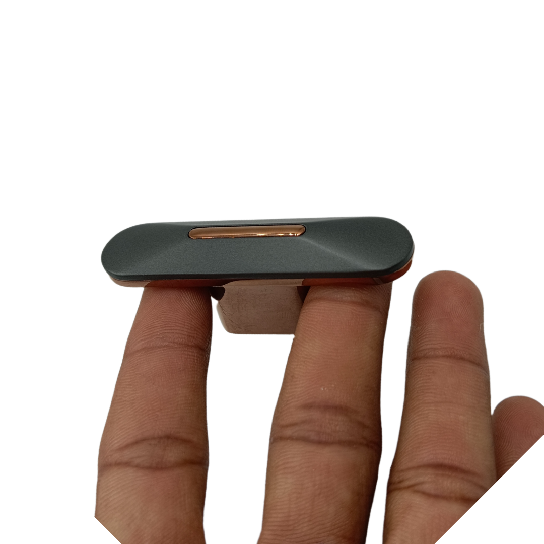 Drawer knob grey with pvd rosegold plum conway 2" (2199)