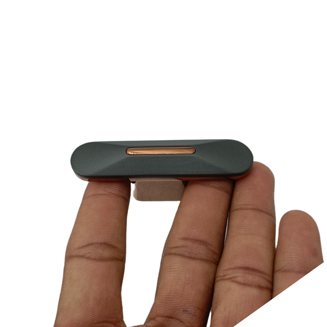 Drawer knob grey with pvd rosegold plum conway 2" (2199)