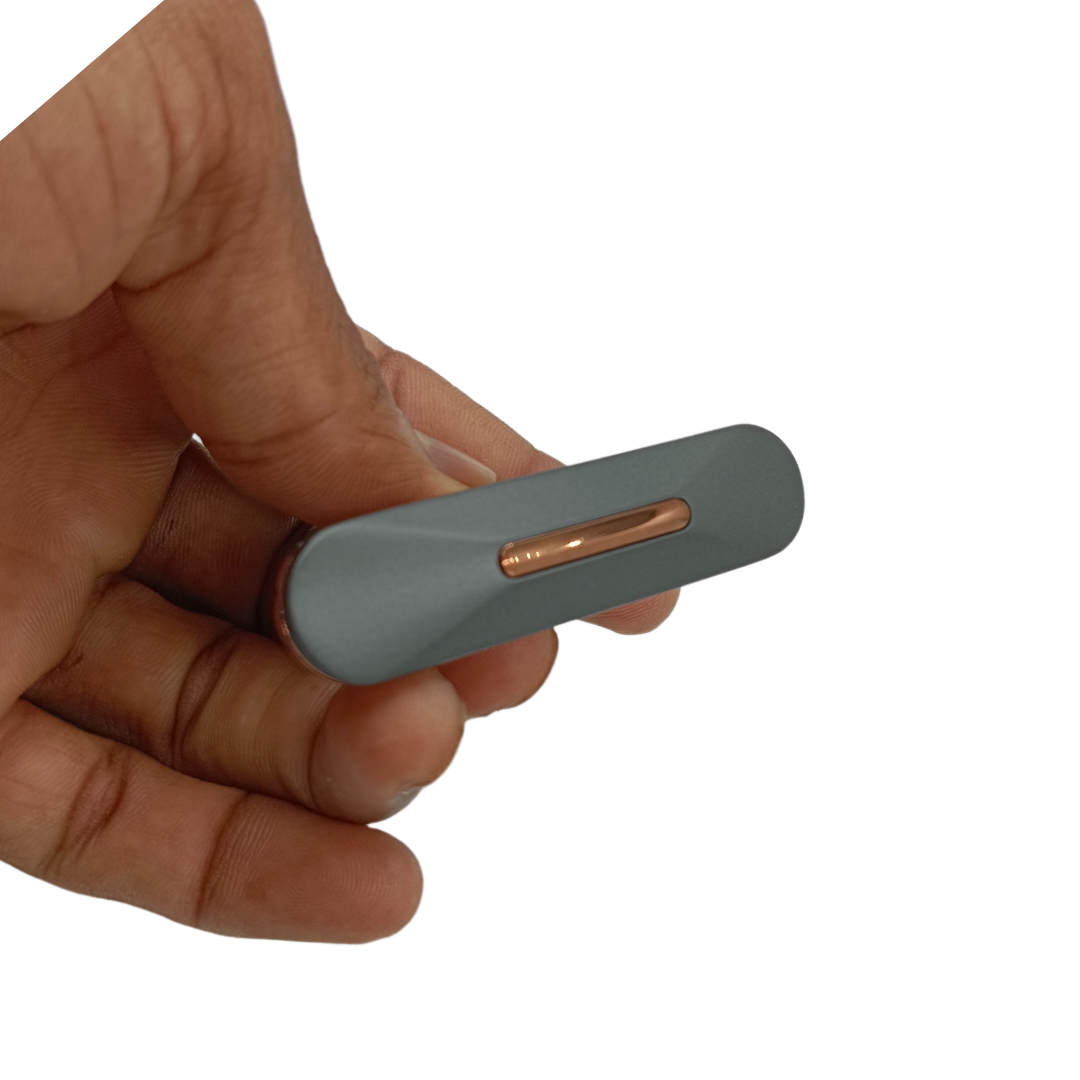 Drawer knob grey with pvd rosegold plum conway 2" (2199)