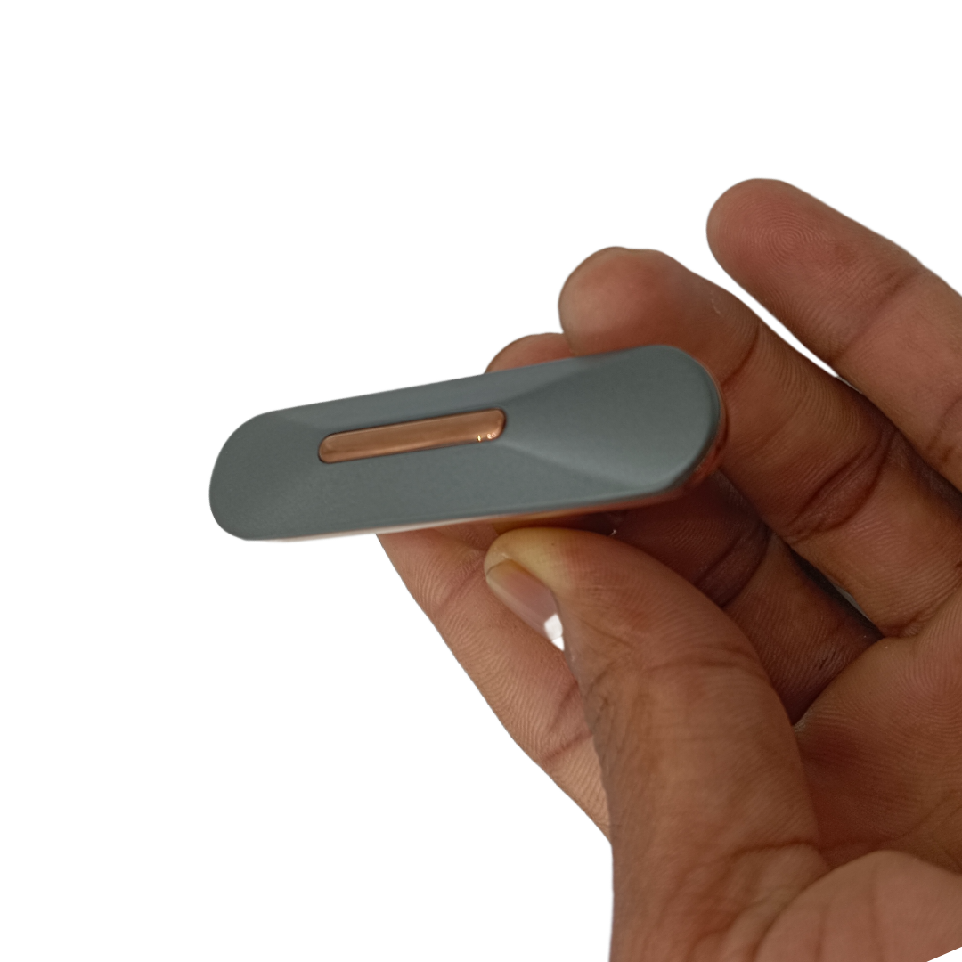 Drawer knob grey with pvd rosegold plum conway 2" (2199)