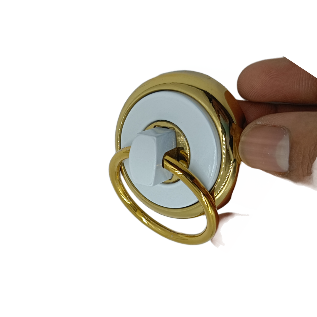 Folding handle ring type gold with white finish 2" SG-102 (2166)