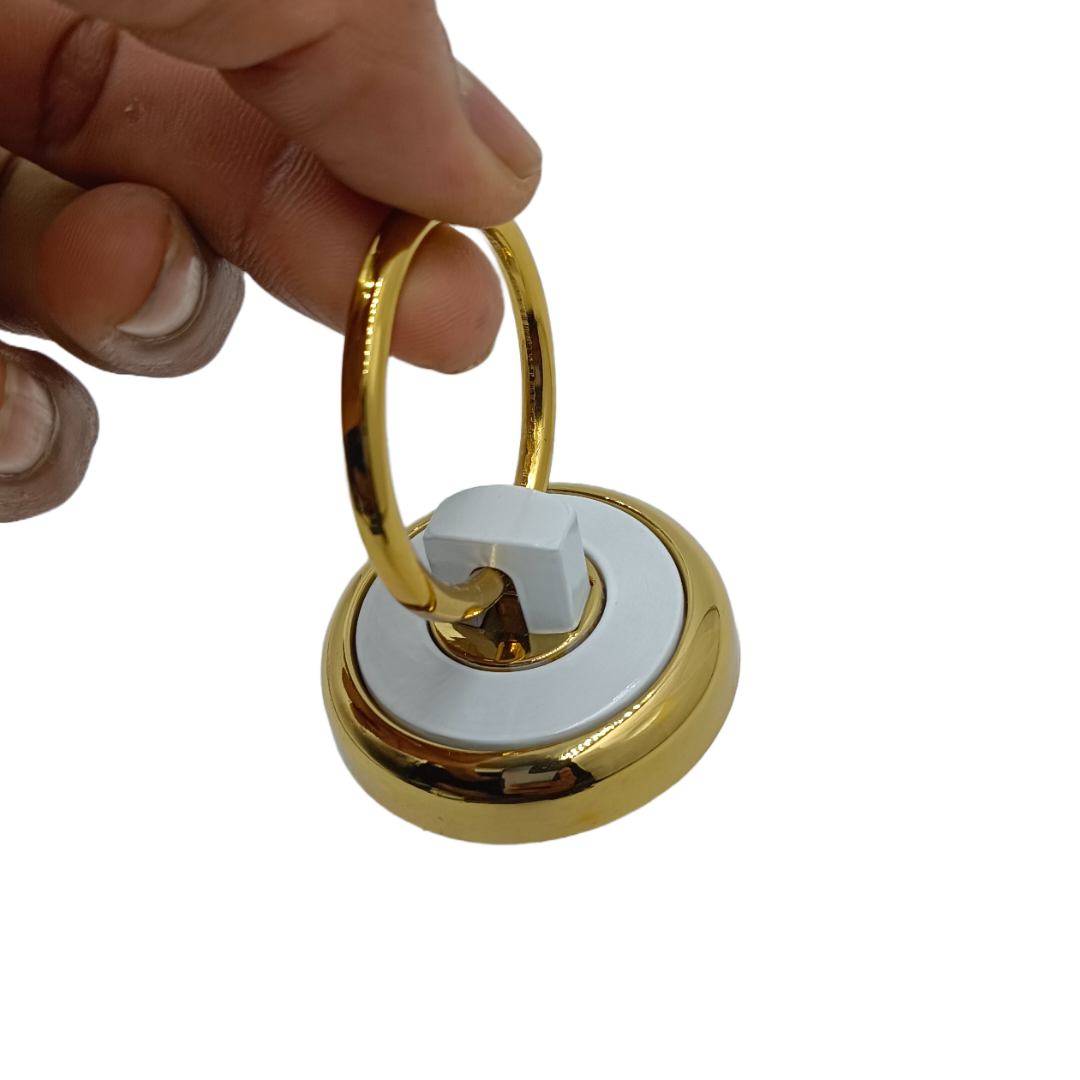 Folding handle ring type gold with white finish 2" SG-102 (2166)