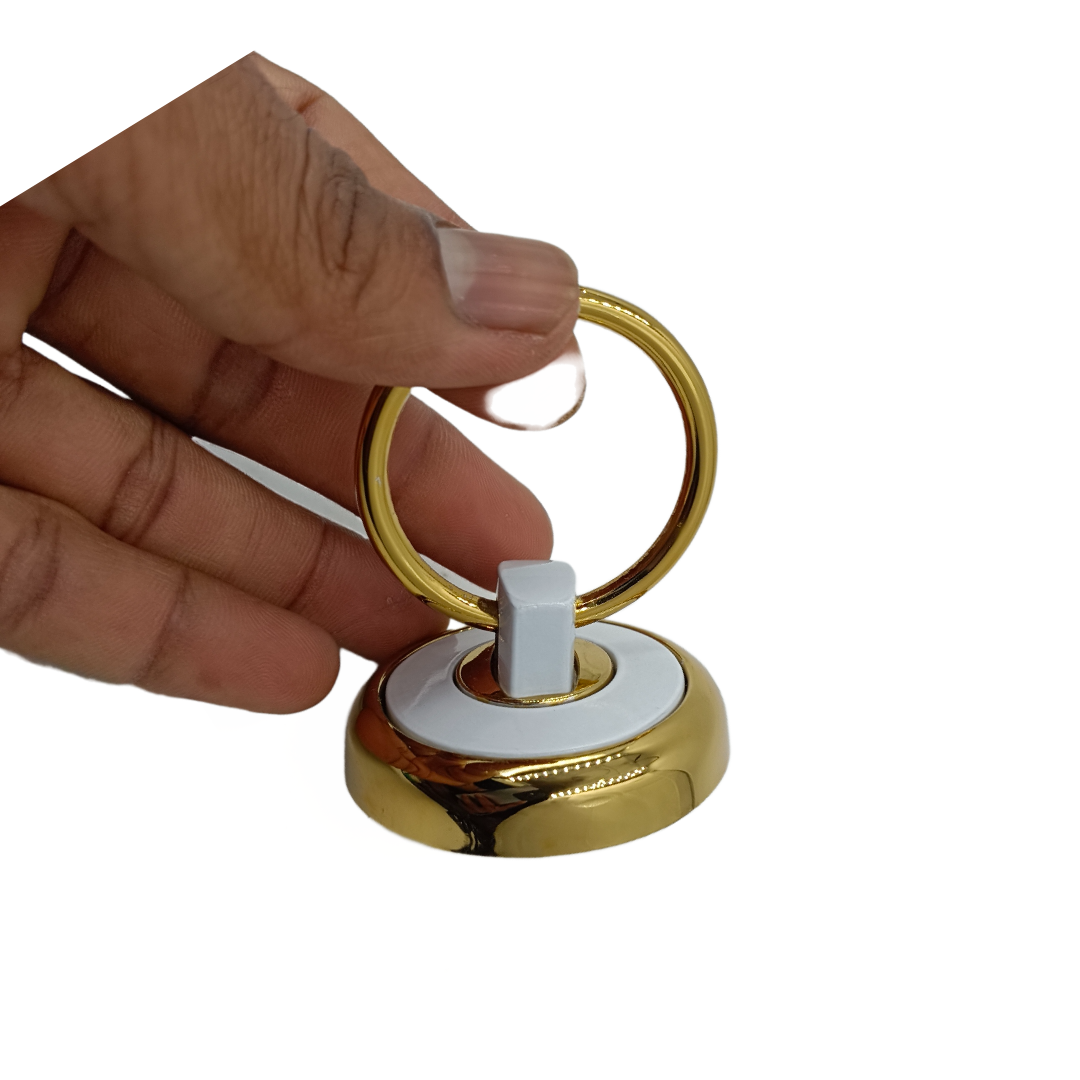 Folding handle ring type gold with white finish 2" SG-102 (2166)