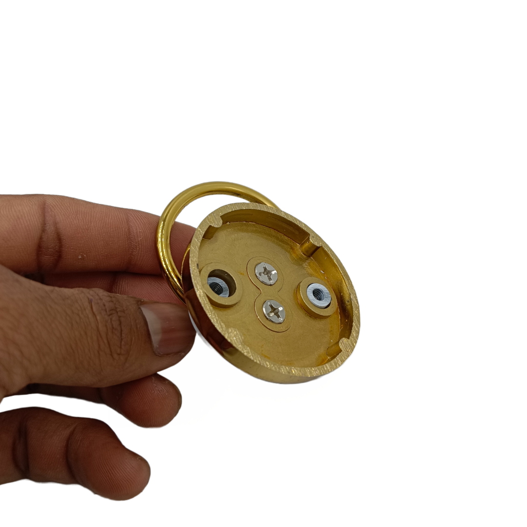 Folding handle ring type gold with white finish 2" SG-102 (2166)