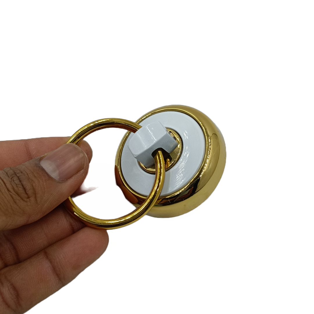 Folding handle ring type gold with white finish 2" SG-102 (2166)
