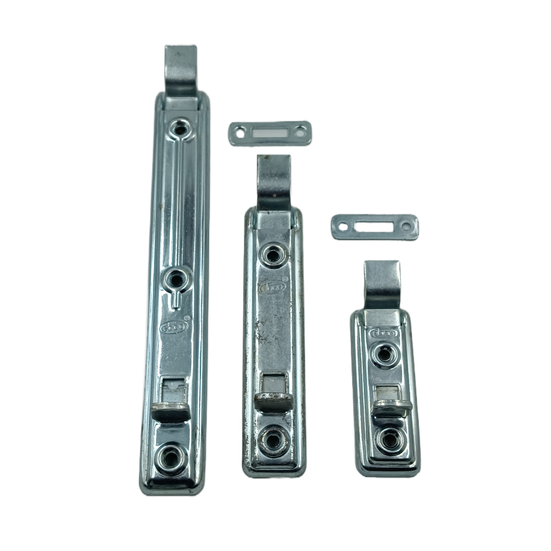 Ebco L tower bolt metal zinc coated for wardrobe door 2.5",4",6" L cranked LC-56,LC-96,LC-150 (2261)