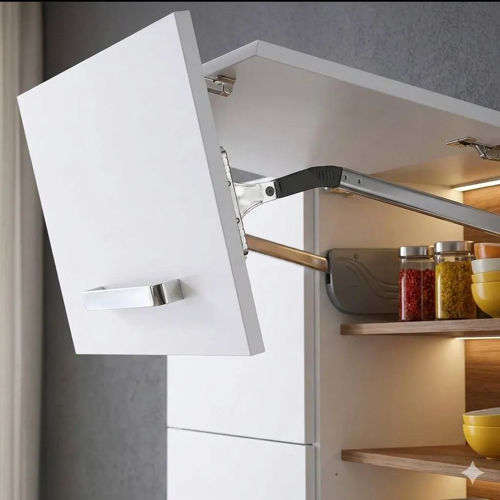 Bi-fold liftup system soft close double door lift up for kitchen cabinet doors 5 years warrenty  (1181)