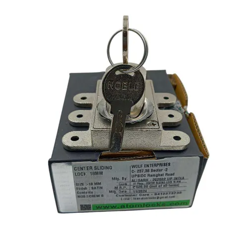 Sliding door center lock flap lock single lock for overlapped doors 25mm with ultra key atom 1 years warrenty (2431)