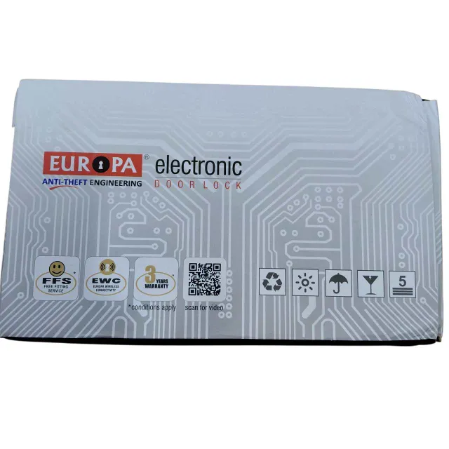 Europa Digital Lock EMD1661BLA – WiFi Enabled Smart Door Lock with Fingerprint, Password, RFID & Mechanical Key Access P2-A lock (2887)