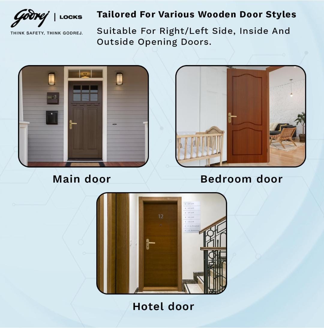 Godrej mortise lock antique 7inch 6326 ELC09AB 1year warrenty door handle with lock set (1524)