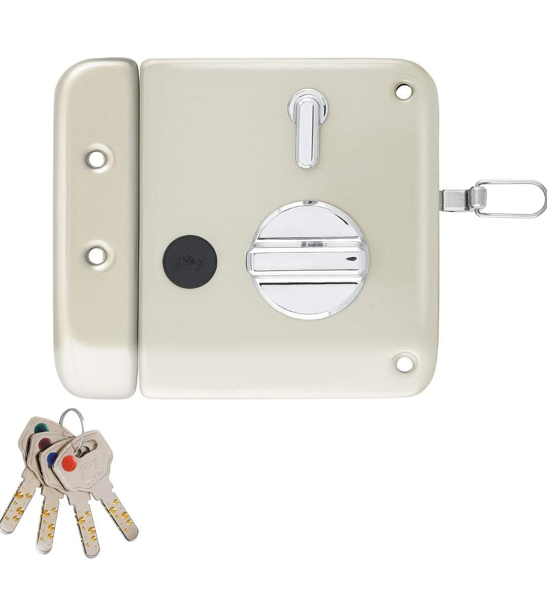 Godrej maindoor lock 6086 ultra XL+ tribolt 1ck deadbolt with auto latch satin steel finish 5 years warrenty free installation (1628)