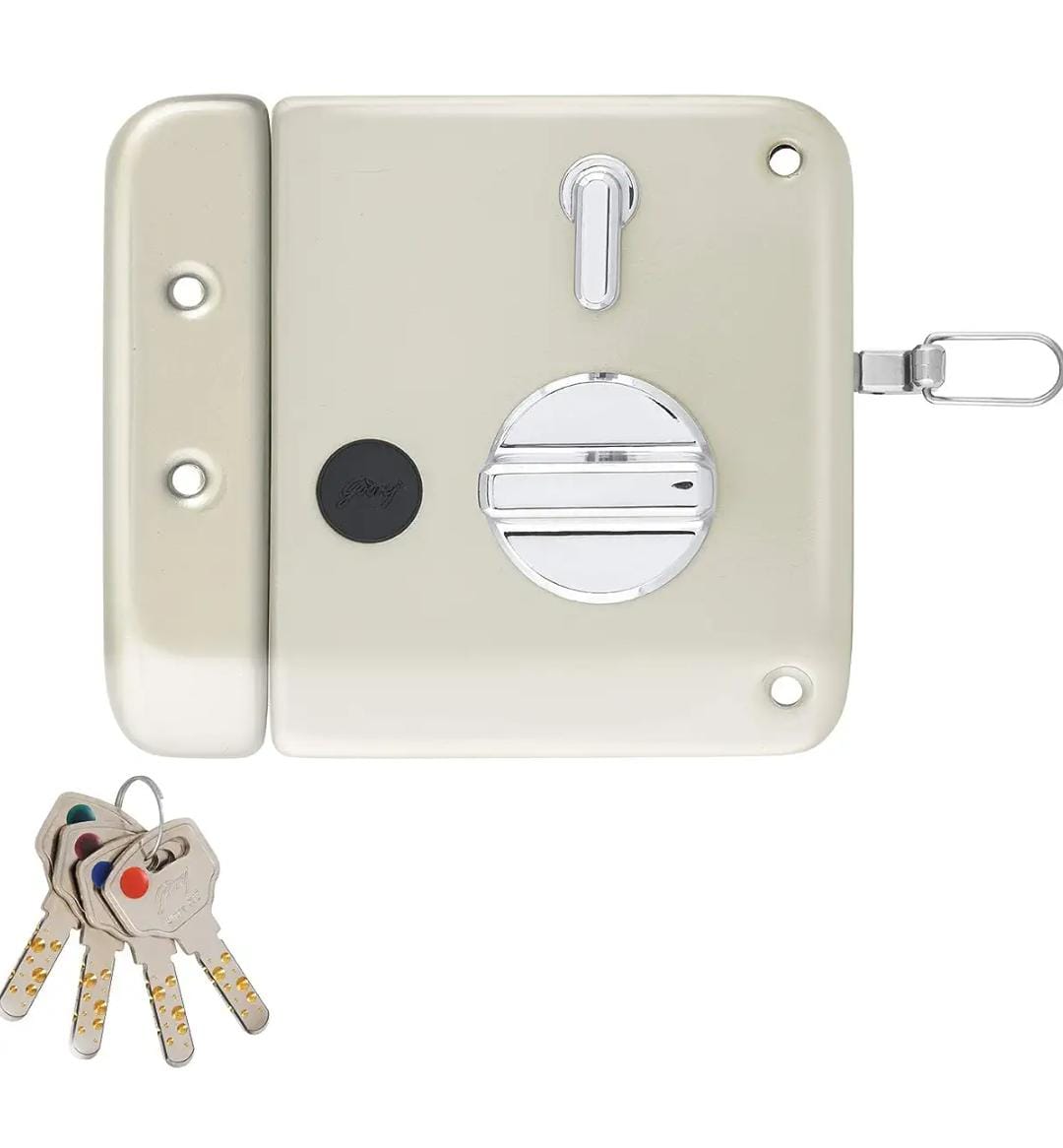 Godrej maindoor lock 6086 ultra XL+ tribolt 1ck deadbolt with auto latch satin steel finish 5 years warrenty free installation (1628)