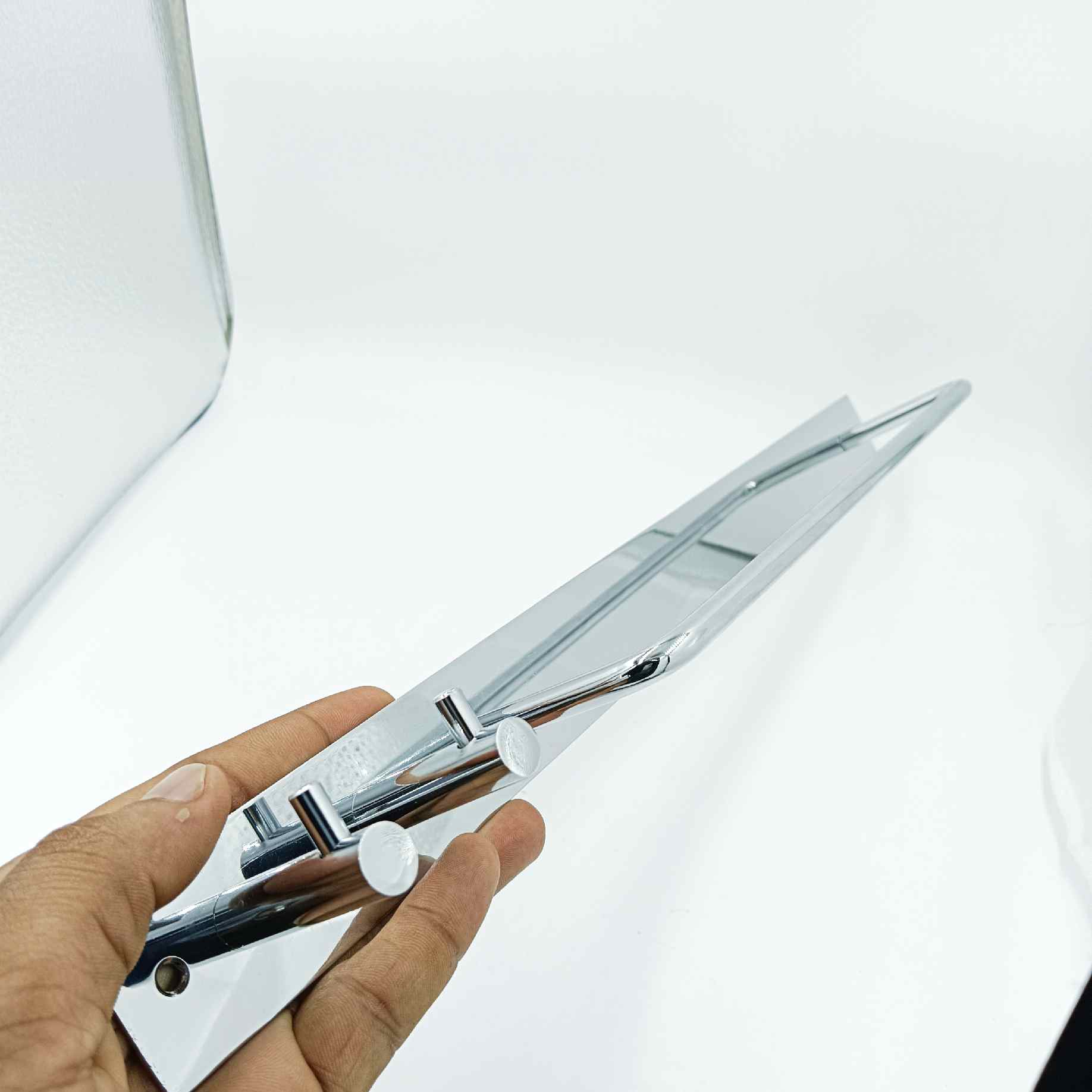 Stainless steel Towel rod with hooks 15" small towel hanger for wash basin black/c.p (1150)