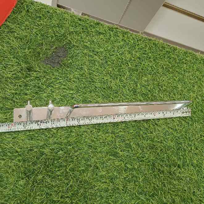 Stainless steel Towel rod with hooks 15" small towel hanger for wash basin black/c.p (1150)