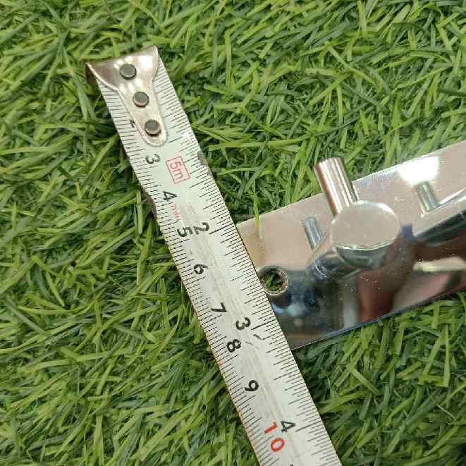 Stainless steel Towel rod with hooks 15" small towel hanger for wash basin black/c.p (1150)