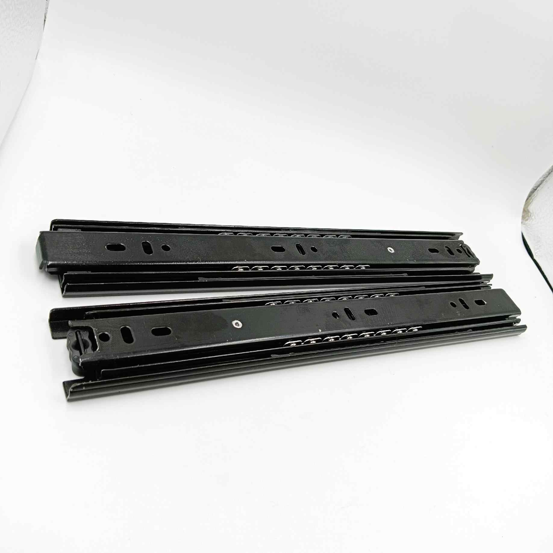 Drawer channel heavy 45kg capacity teliscopic channel black ball bearing 8",10"12",14",16",18",20",22",24",30",36" (1193)