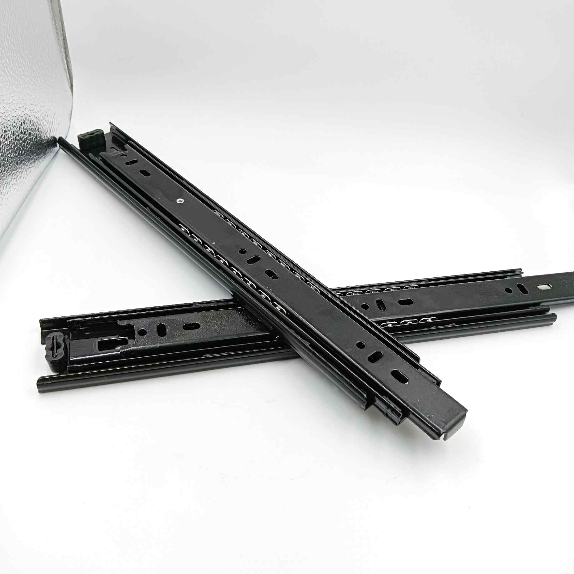 Drawer channel heavy 45kg capacity teliscopic channel black ball bearing 8",10"12",14",16",18",20",22",24",30",36" (1193)