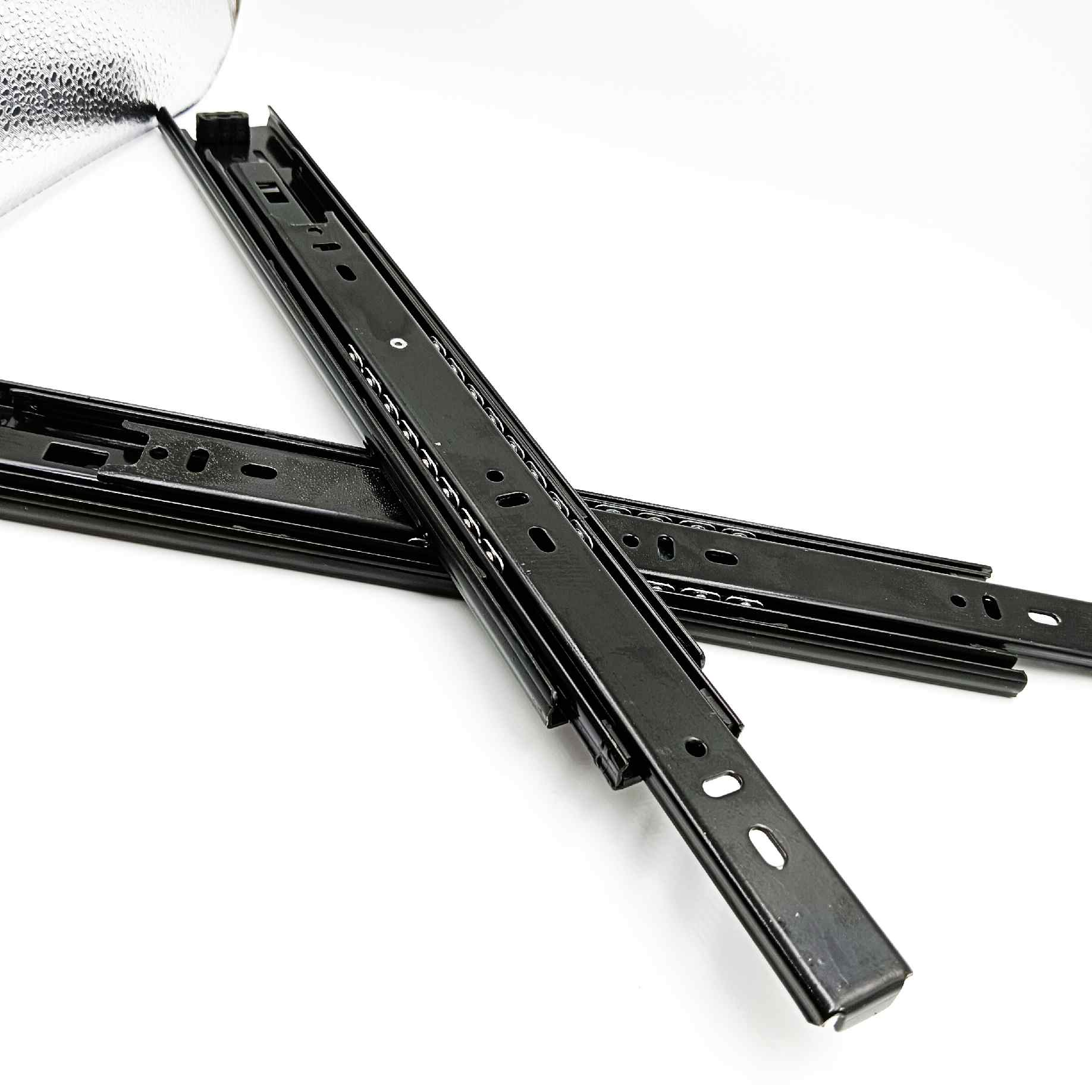 Drawer channel heavy 45kg capacity teliscopic channel black ball bearing 8",10"12",14",16",18",20",22",24",30",36" (1193)