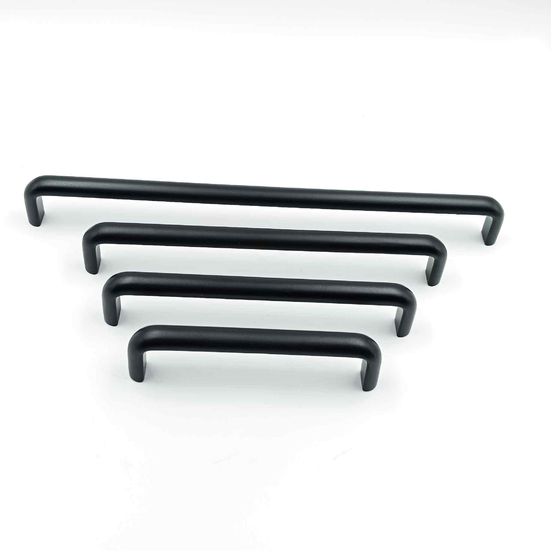 Drawer wardrobe handle 531 Black matt finish 4",6",8",10" (stainless steel) (1235)